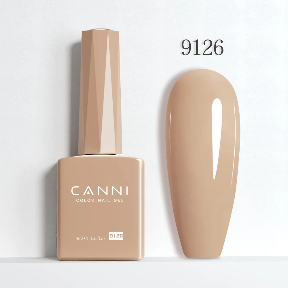 CANNI Hema Free Nail Gel Polish Fall Color Collection Semi Permanent Diamong Long Wear Top Coat Red Gorgeous JellyNude Color 9ml