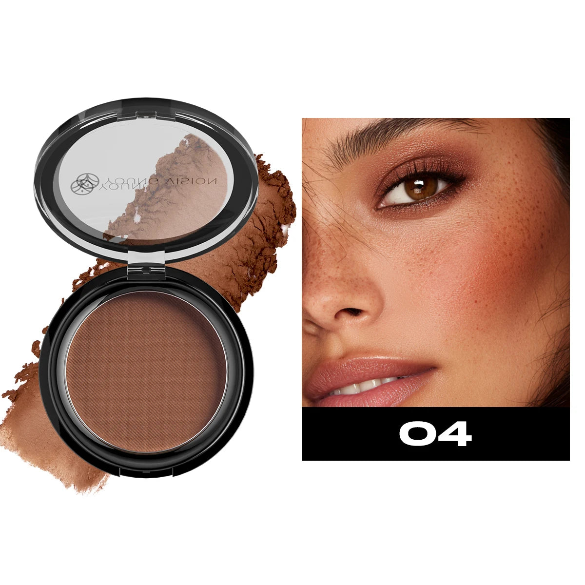 Woman makeup 6-Color Matte Bronze Powder Velvety Smooth Natural Setting Powder Makeup