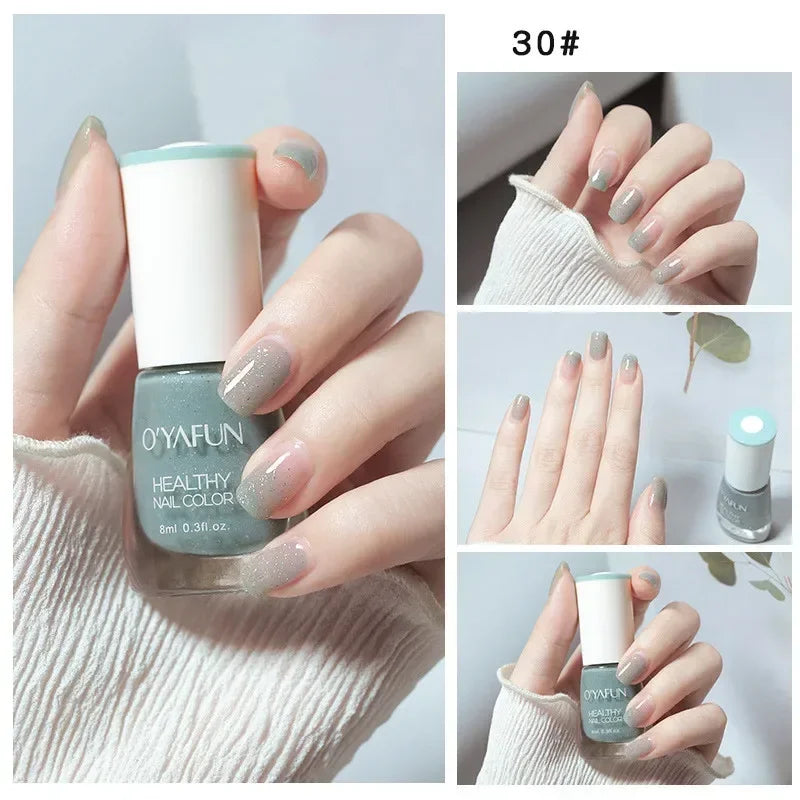 40 Colors Autumn Brown Colors Series Gel Varnish Water Based Nail Polish  Water Based No Baking Quick Dry Peel Off Nail Varnish