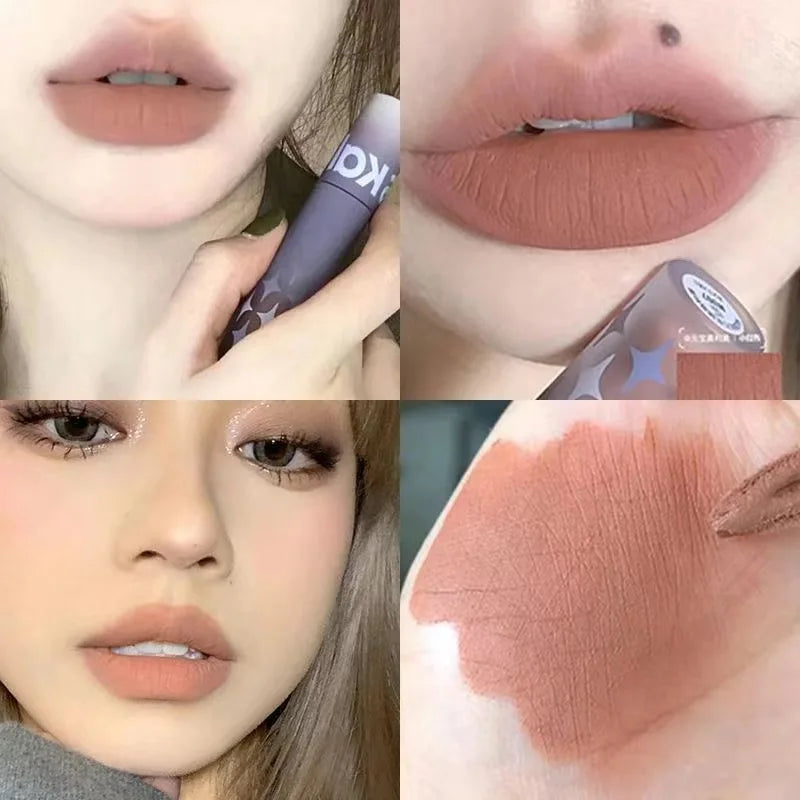 Kaleidos Velvet Matte Lip Stick Lip Cream Matte Finish Nude Colours Lip Tint Waterproof Lipgloss Long Lasting Vegan Makeup