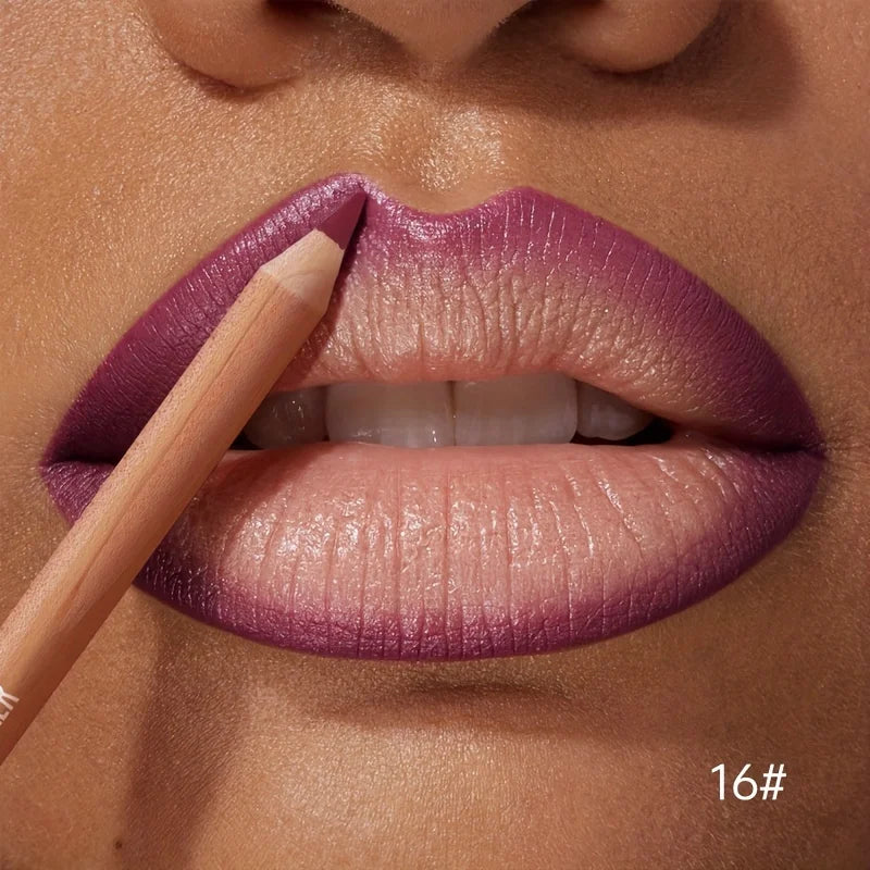 1pc Matte Lipstick & Liner Pen, Waterproof, Long-Lasting, Non-Stick, Berry Shades for All Skin Types, Makeup Pencils for Women