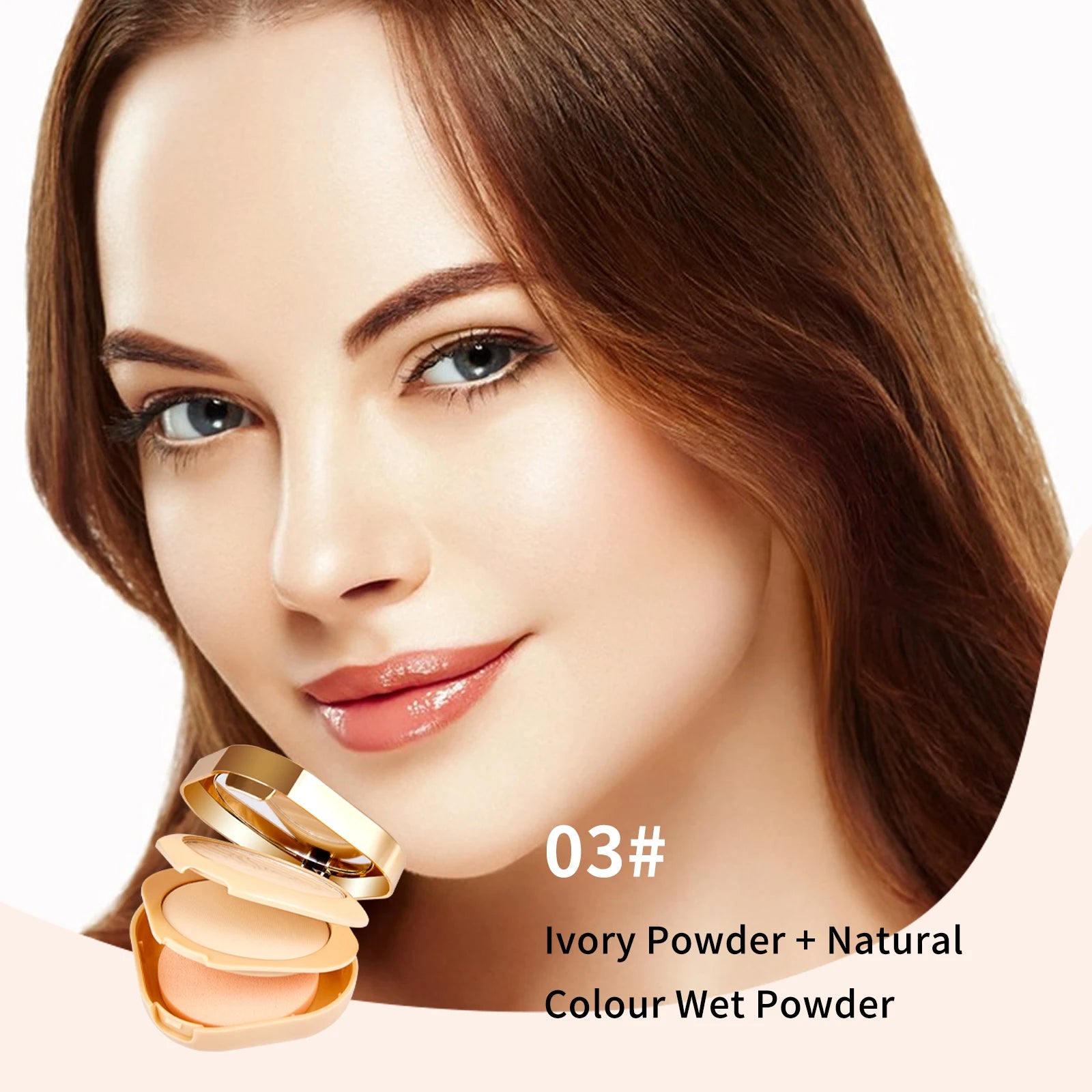 Snail Water Transparent Double Layer Powder Lightweight Without Caking Both Setting and Touch-Up Makeup