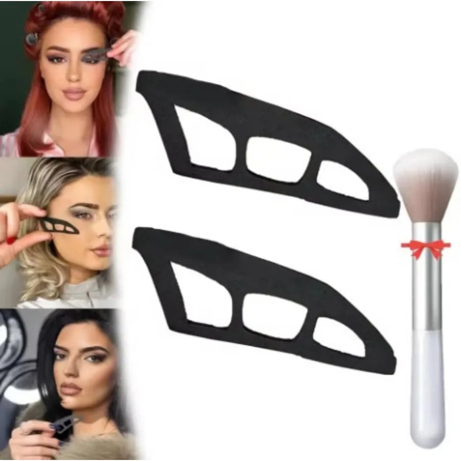 Hypoallergenic Oval Eyeshadow Stencil Tool for Beginners  with ABS Plastic Handle, Perfect for Smoky Eye Makeup Looks