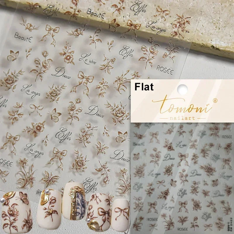 Jelly Butterfly 5D Nail Art Sticker Rhinestone Crystal Charming Shiny Insect Animals DIY Self Adhesive Decoration Manicure Decal