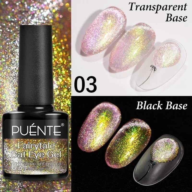 7.5ML Summer Fruit Series Cat Magnetic Gel Nail Polish Green Purple Pink Cat Eye Gel Soak Off UV Nail Art Varnish For Manicure