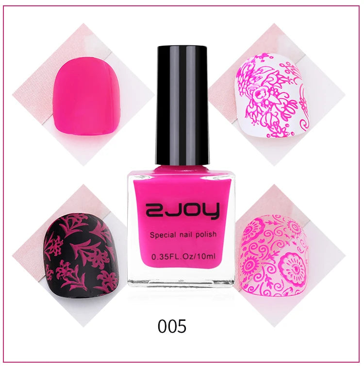 10ml Nail Stamping Polish Varnish Black White Colorful Nail Printing Lacquers for Stamping Plate 30 Colors Nail Stamping Polish