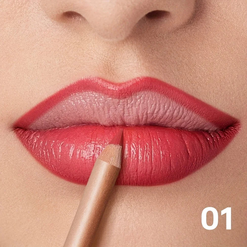 Waterproof Matte Lip Liner, Long Lasting High Pigment Lip Pencil, Smooth Precise Lip Contour for Women