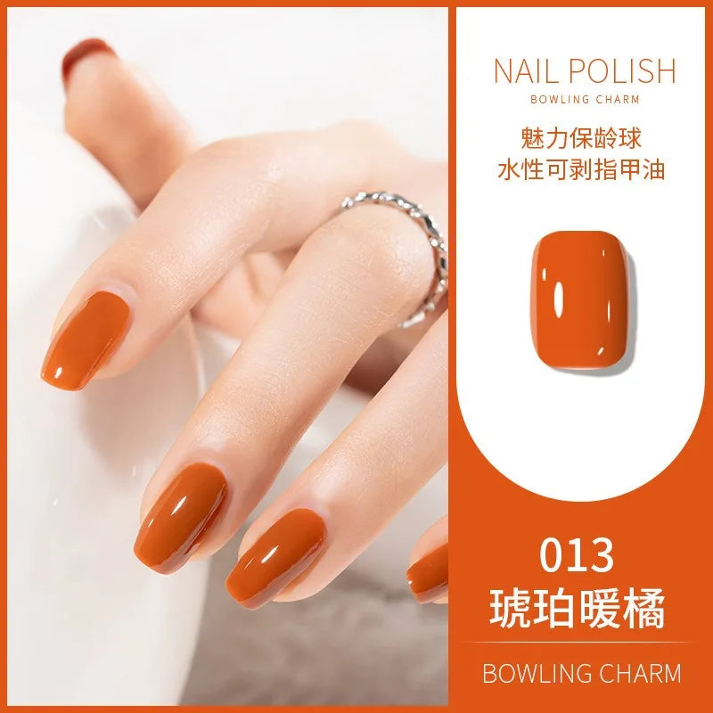40 Colors New Nail Polish for Summer Water-based Quick Drying Tearable Nail Art Semipermanent Monochrome No Baking Lamp Varnish