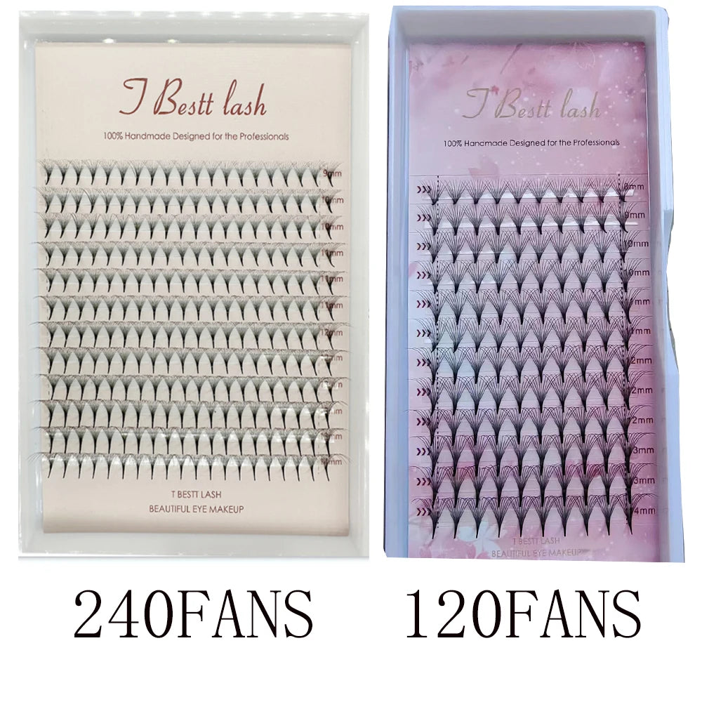 TBestt 5D/6D/8D/10D Premade Fans Volume Russian Lashes Pre Made Volume Fans Silk Soft Volume Eyelashes Extension