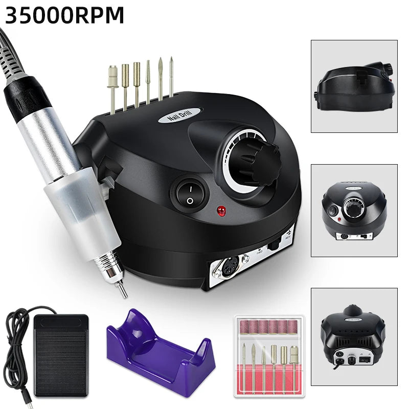 Professional Nail Gel Set, Manicure Tools Kit And Nail Lamp 18 Colors Varnish UV Gel Nail Polish Kit Contains Nail Drill Machine