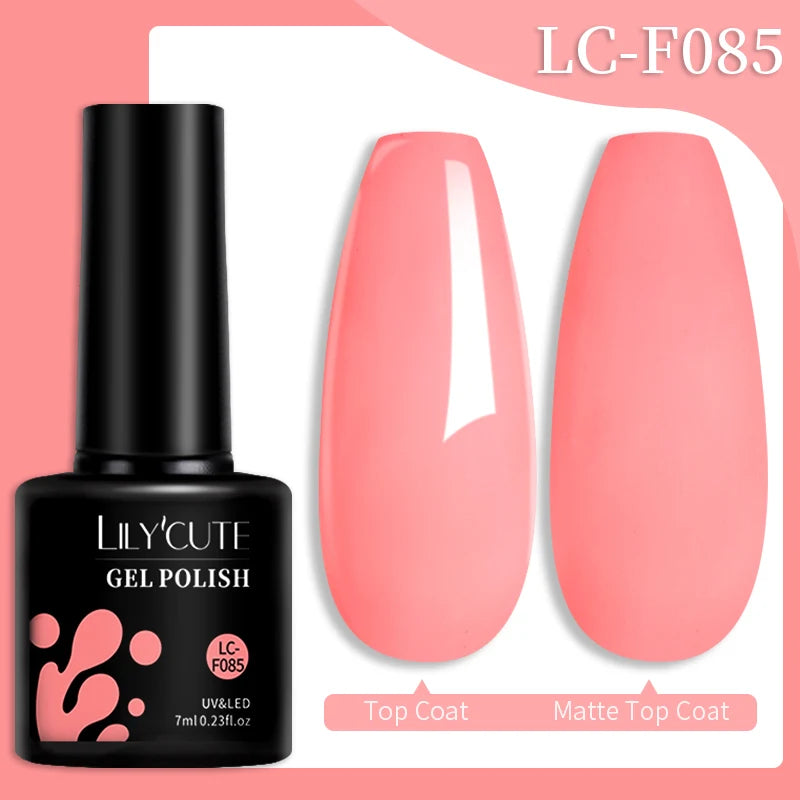 LILYCUTE 7ML Black Silver Red Reflective Glitter Gel Nail Polish Sparkling French Soak Off Long Lasting Manicure Nails Art Gel