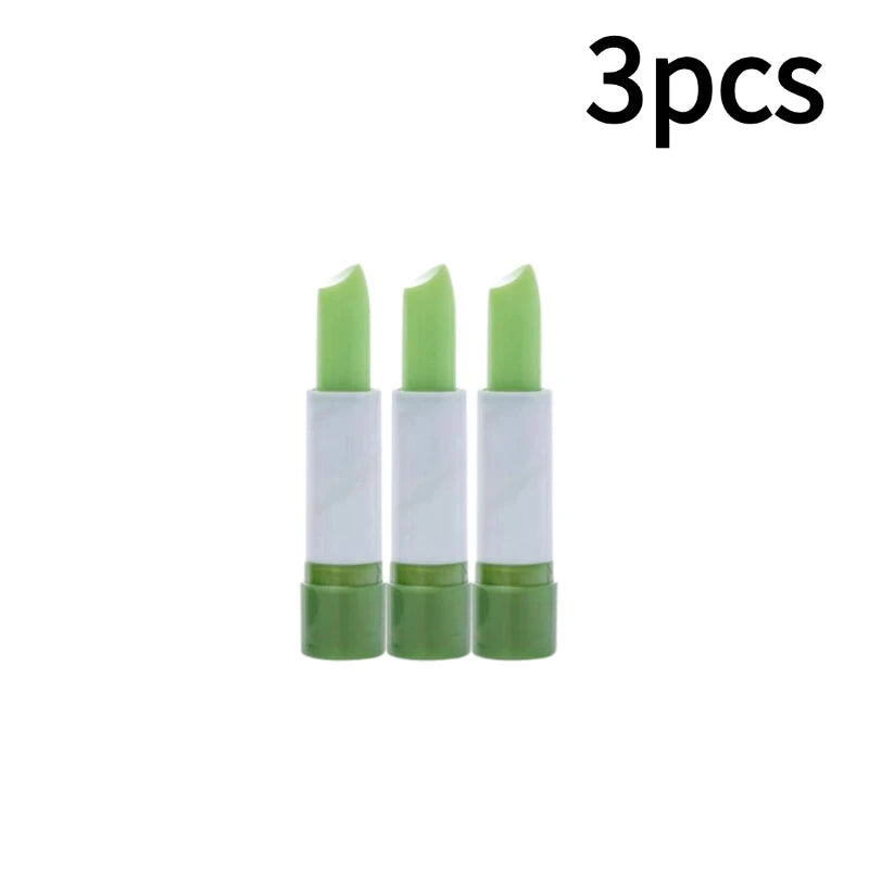 Aloe Vera Moisturizing Lipstick Moisture Lip Balm Anti Drying Temperature Color Changing Nourishing Lip Balm Lips Care 1-10pcs