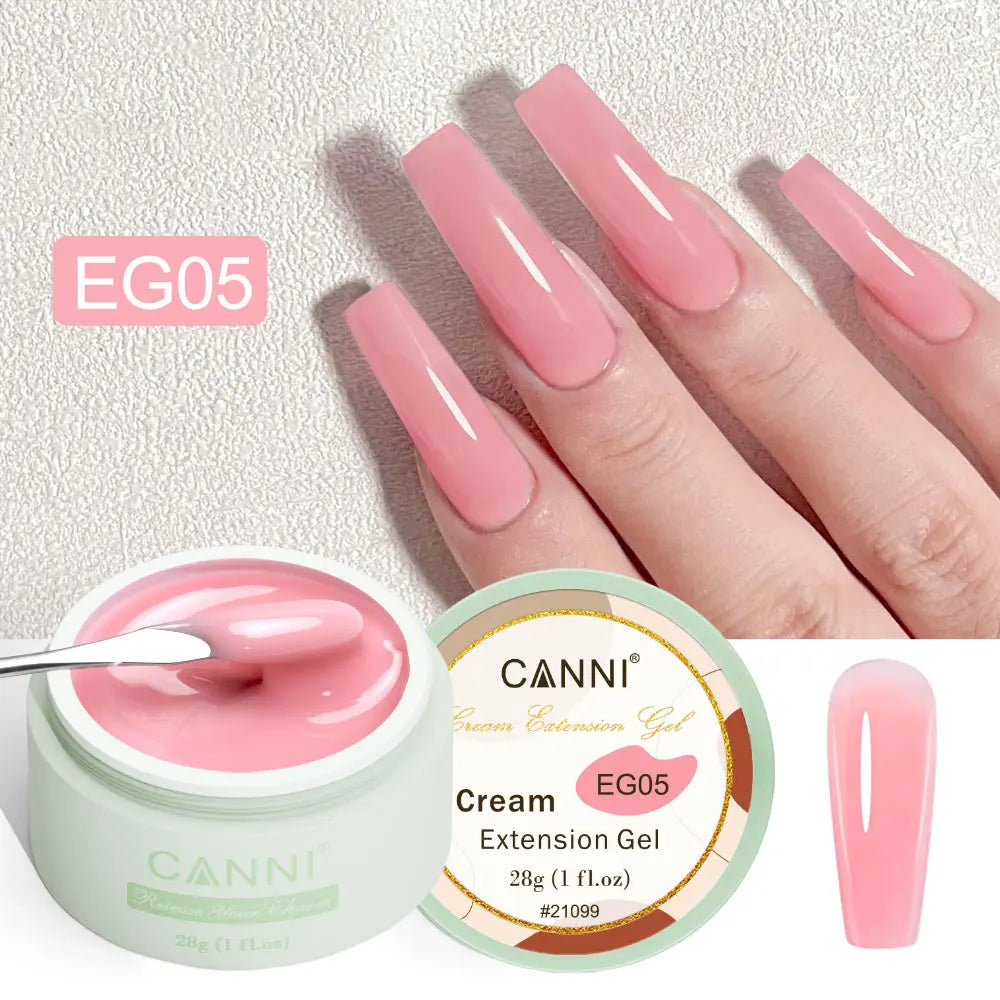 CANNI TPO FREE 28g Creamy Extension Gel 12 Colors French Jelly Nude UV LED Soak Off Jelly Nail Sculpture Extension Gel Lacquer