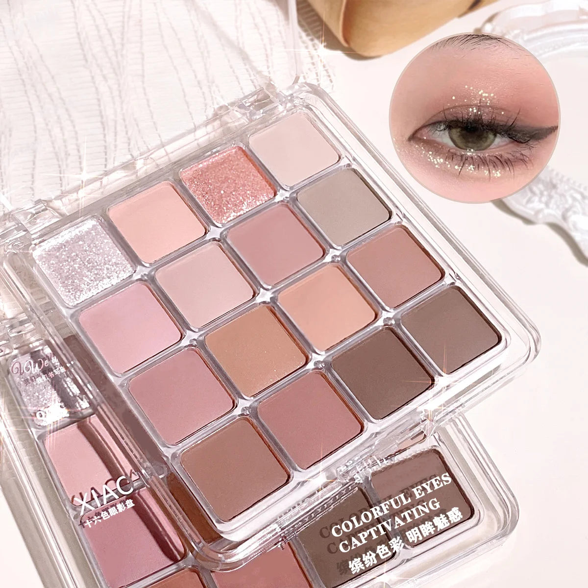 Xiaoyumi 16-Color Sunset Eyeshadow & Highlighter Palette