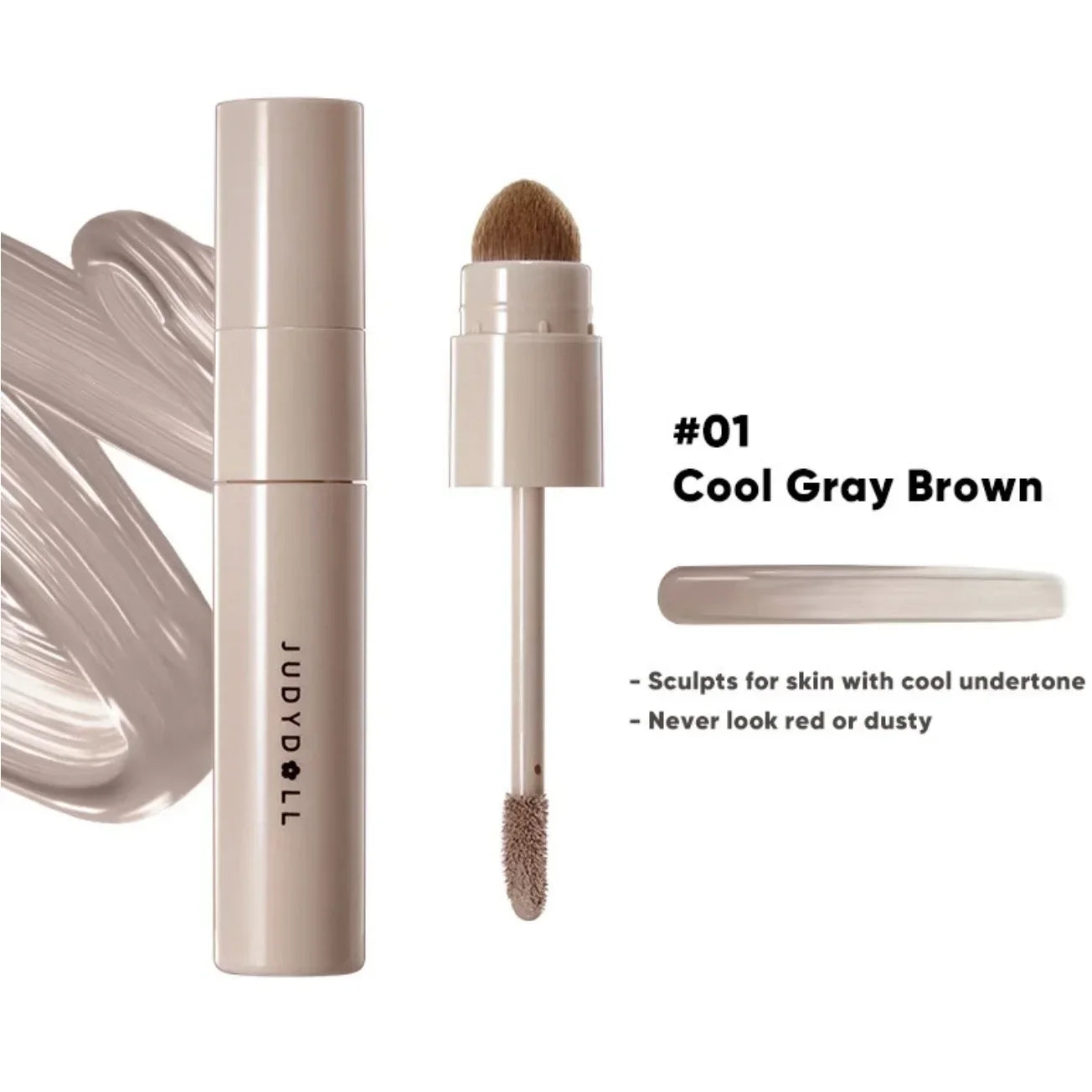 Judydoll Liquid Contouring Highlighter Facial Contour High Gloss Grey Brown Matte Nose Shadow Cream Brighten Face Bronzer Makeup