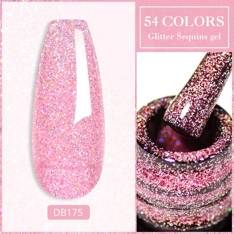 7ML Ice Transparent Glass Bead Moonlight Cat Eye Magnet Gel Nail Polish Jelly Ultra Shine Glitter Semi Permanent Soak Off UV Gel