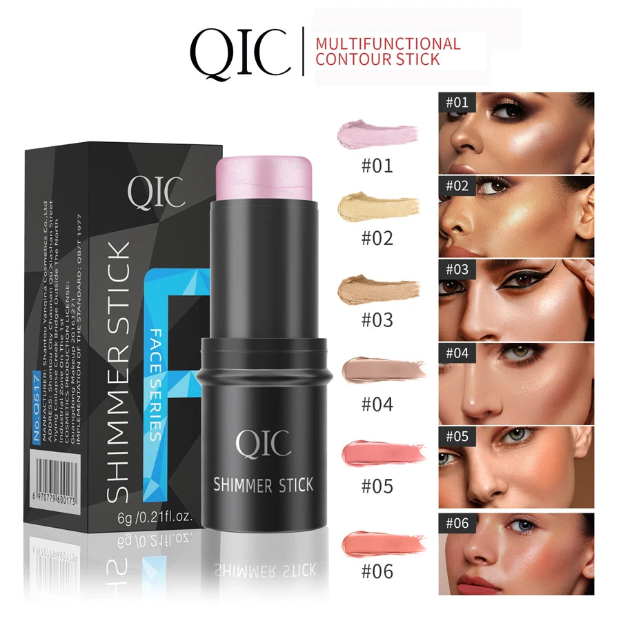 Face Contouring Bronzer Stick Multifunctional Highlighter Brightening Silkworm Blusher Rouge Cream Modify Concealer Pen Makeup