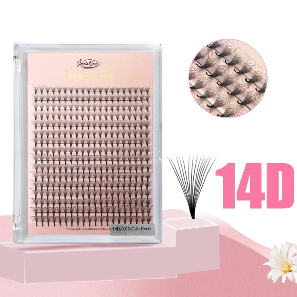 Goddess Premade Volume Fans 4D 5D 6D 7D 8D 10D 12D 14D 16D 20D Individual Lashes Extension Pointy Stem 320 Fans  Faux Mink