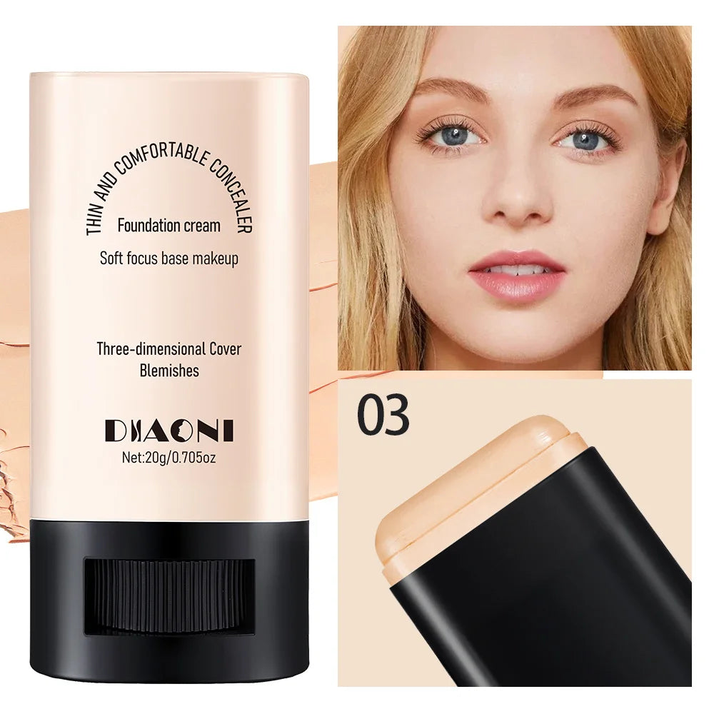 Lazy Foundation Stick, Natural, Hydrated and Refreshing, Light Makeup, Non-drying Concealer Foundation Stick