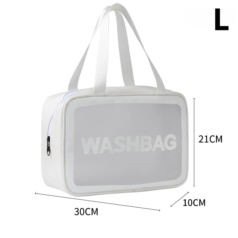 Portable Travel Wash Bag Female Transparent Waterproof Makeup Storage Pouch Large Capacity Cosmetic Organizer Beauty Women Case