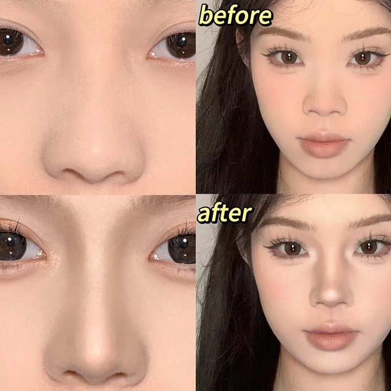 Nose Shadow Contour Stick Natural Matte Gray Coffee Nose Shadow 3D Contouring Bronzer Long Lasting Silky Shading Powder Makeup