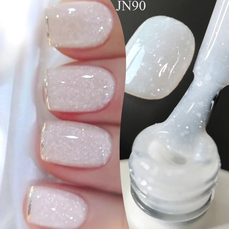 BORN PRETTY 10ml Snow Glitter Jelly Gel Polish Christmas Vernis Semi Permanent Nail Art Soak Off UV Gel Manicure Nail Supplies