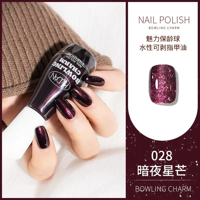 40 Colors New Nail Polish for Summer Water-based Quick Drying Tearable Nail Art Semipermanent Monochrome No Baking Lamp Varnish