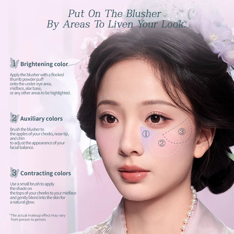 Flower Knows Butterfly Cloud Collar Collection Rouge Box Highlighting & Blush Duo Powder Brightening Auxiliary colors 6g