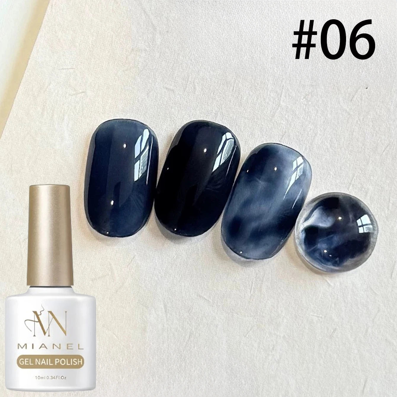MIANEL 10ML Brown Amber Series Jelly Gel Nail Polish 2026 New Popular Ice Clear Caramel Nail Polish Black Nails 1-6pcs