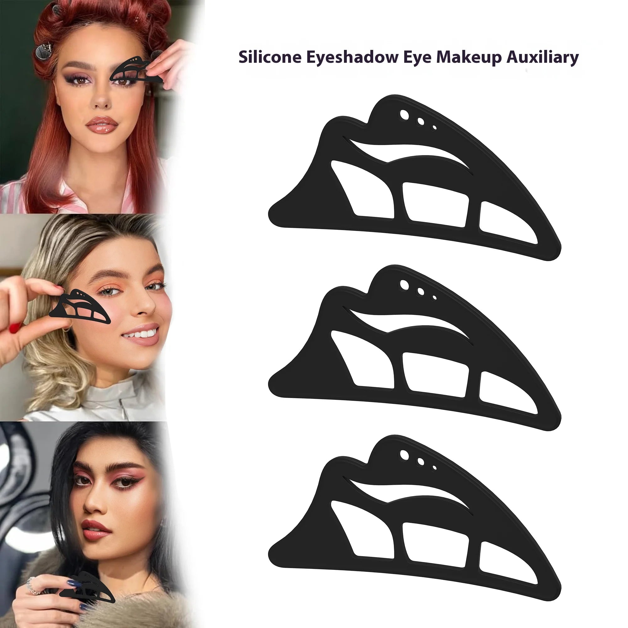 1-3PCs Female Eye Shadow Tool Multi-function Quick Eye Makeup Template Universal Eye Shadow Makeup Tool Suitable For Beginners