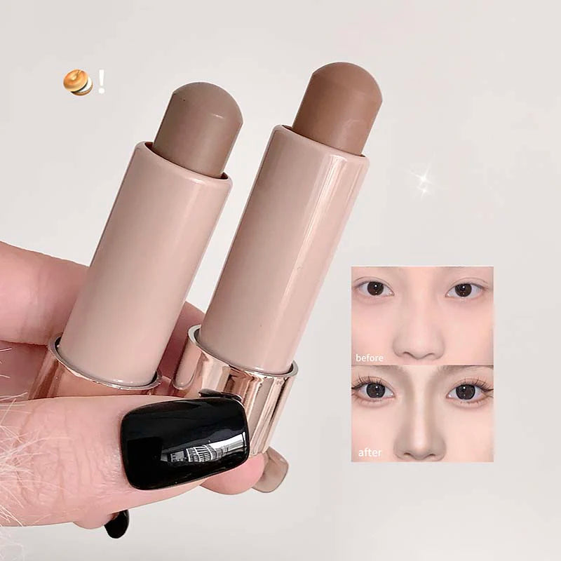 Nose Shadow Contour Stick Natural Matte Gray Coffee Nose Shadow 3D Contouring Bronzer Long Lasting Silky Shading Powder Makeup