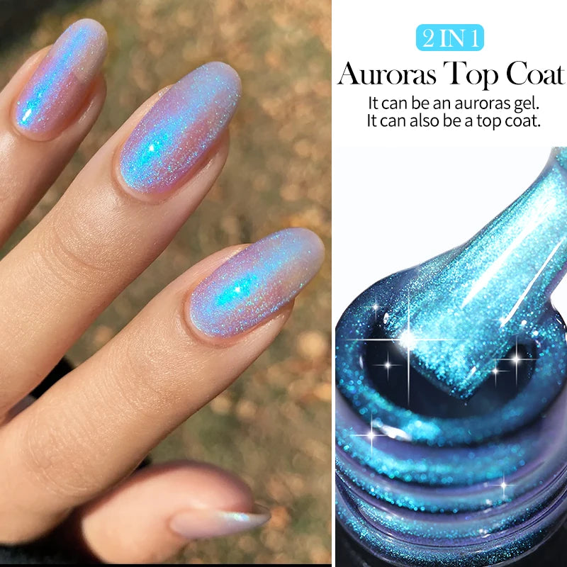 LILYCUTE 7ML Black Silver Red Reflective Glitter Gel Nail Polish Sparkling French Soak Off Long Lasting Manicure Nails Art Gel