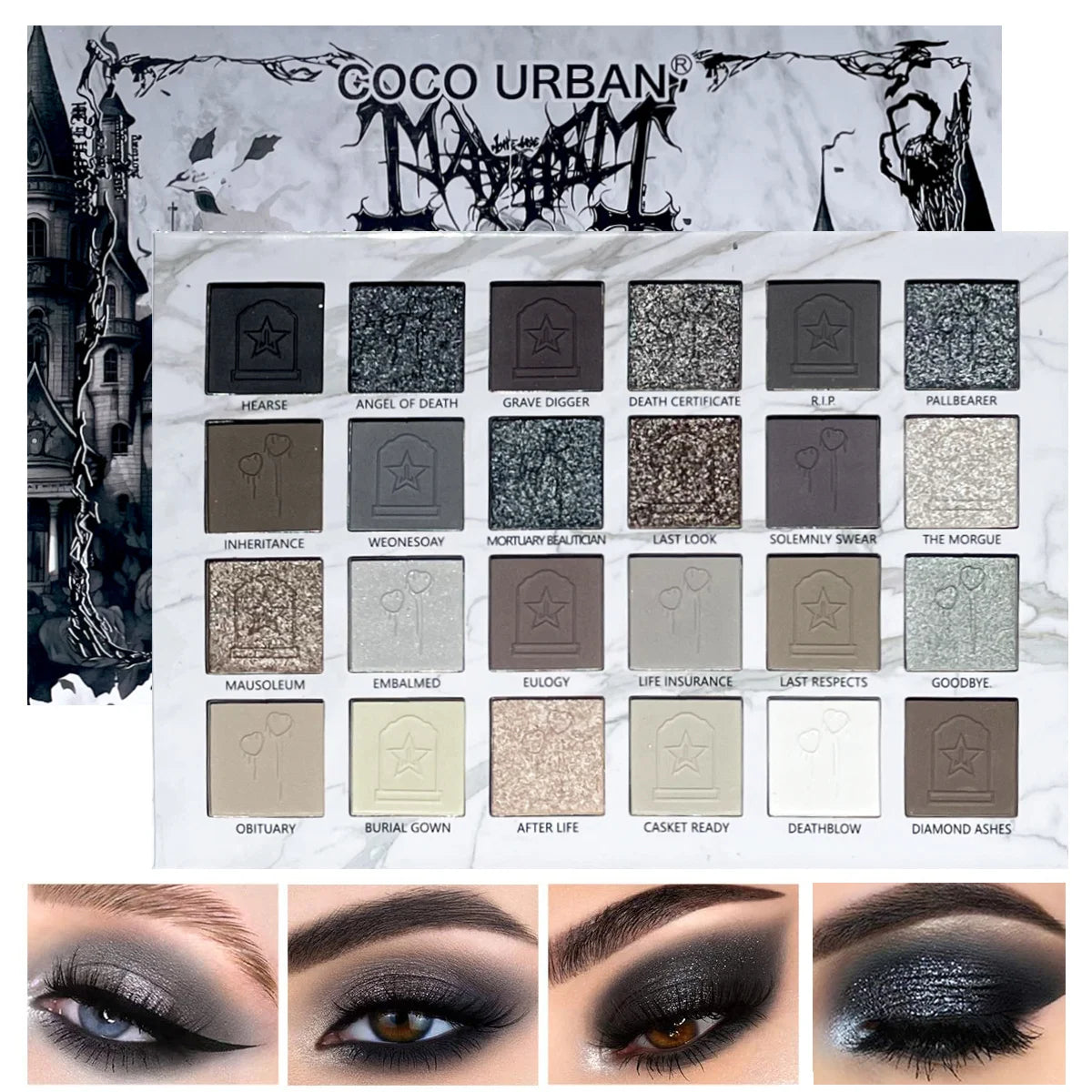 24 Color Vampire Diaries Eyeshadow Palette - Gothic Matte Shimmer