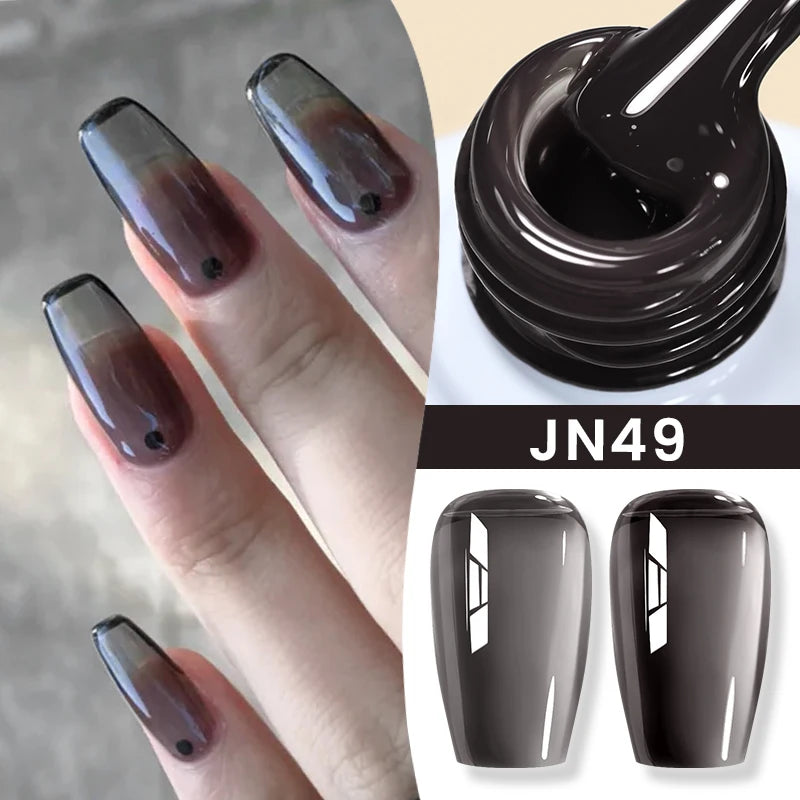 BORN PRETTY Milky White Jelly Nude Gel Nail Polish 10ml White Translucent Soak Off Gel Vernis Semi Permanent Need UV Light Cure