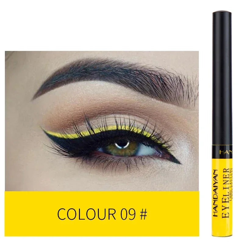 Waterproof Liquid Eyeliner Pen - Long-Lasting Colorful Eye Liner