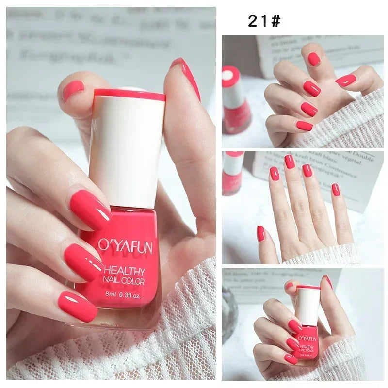 40 Colors Autumn Brown Colors Series Gel Varnish Water Based Nail Polish  Water Based No Baking Quick Dry Peel Off Nail Varnish