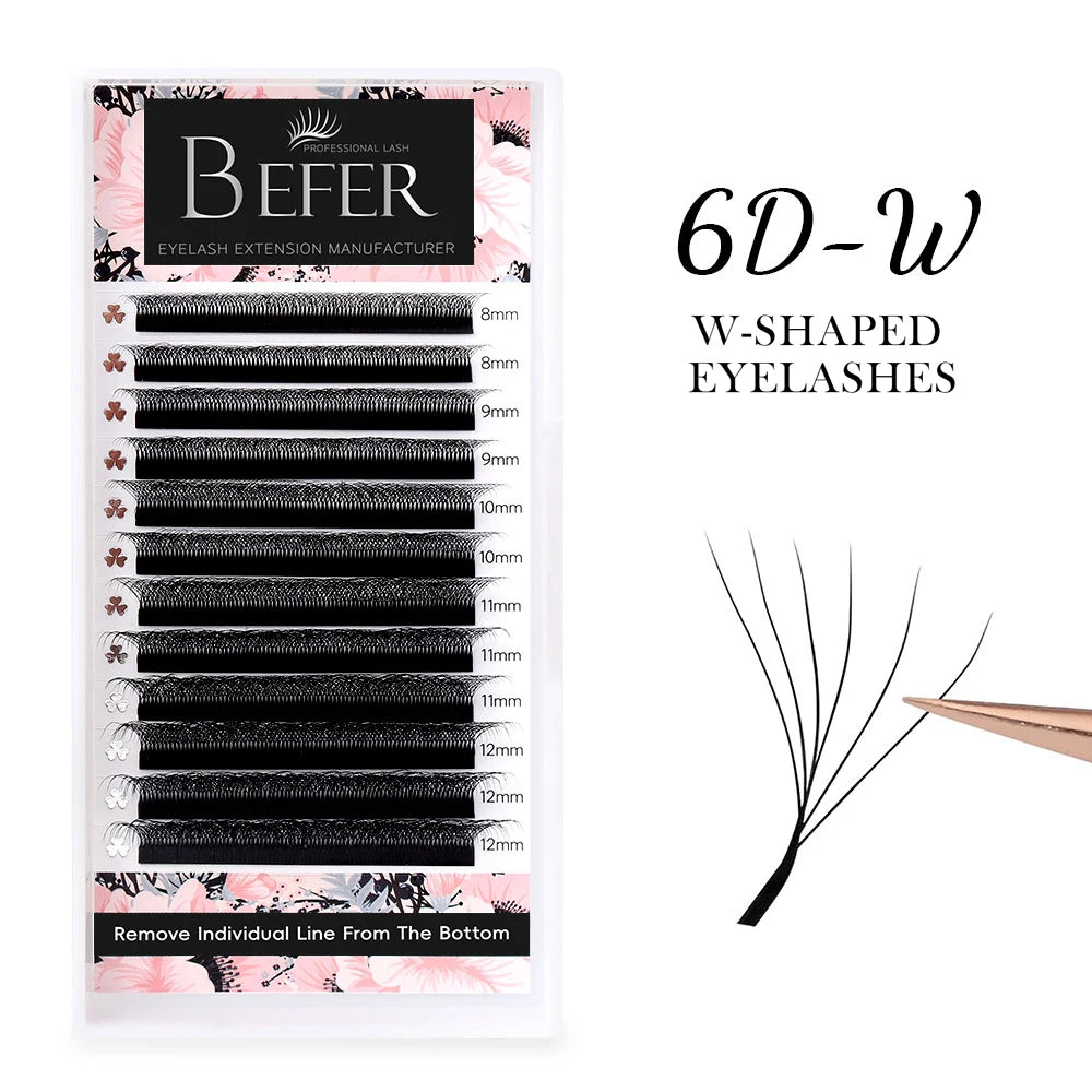 Befer W Shaped Eyelashes Extension Volume Cilios 5D 3D 4D 6D Eyelashes W High Quality Wholesale Suppliers for Lash Extentions