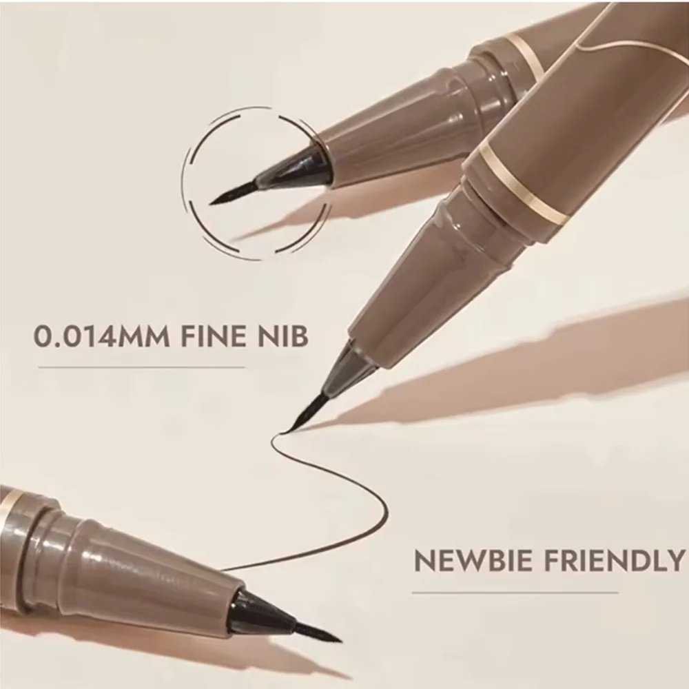 Long-Lasting Liquid Eyeliner Pen - Black Waterproof Fine Tip