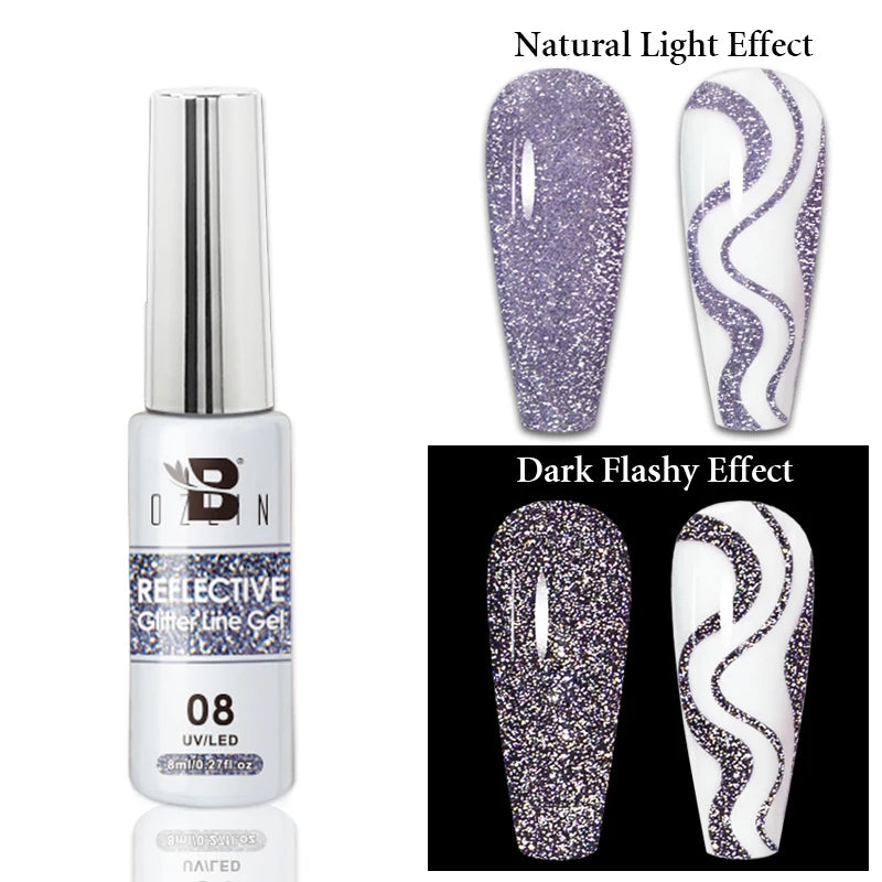 AWStorG 5ML Super Silver Metallic Gel Nail Polish Metal Effect Painting Gel Chromes Varnis Semi Permanent for Nail DIY