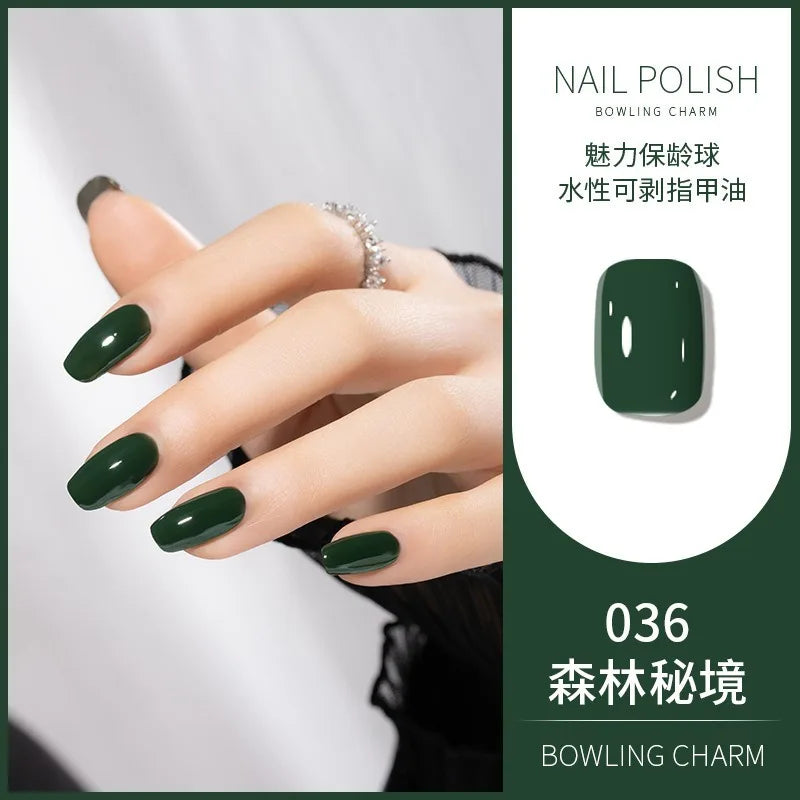 40 Colors New Nail Polish for Summer Water-based Quick Drying Tearable Nail Art Semipermanent Monochrome No Baking Lamp Varnish