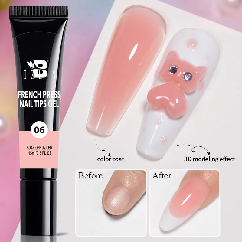 AWStorG 15ML Super Top Coat  Function Gel No Wipe Matte Top Gel Transparent Soak Off  UV LED NailArt Manicure Gel Varnish Primer