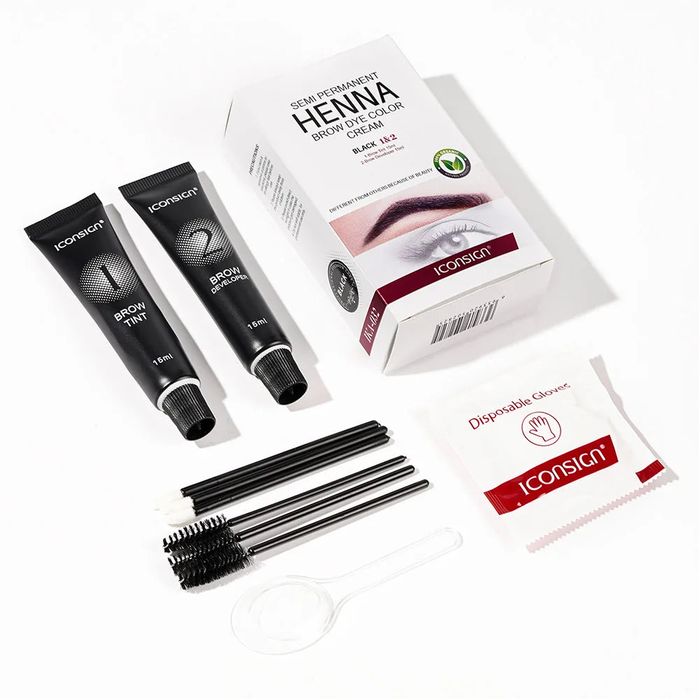 Eyelash and Eyebrow Tint Kit - Waterproof Permanent Dye Cream