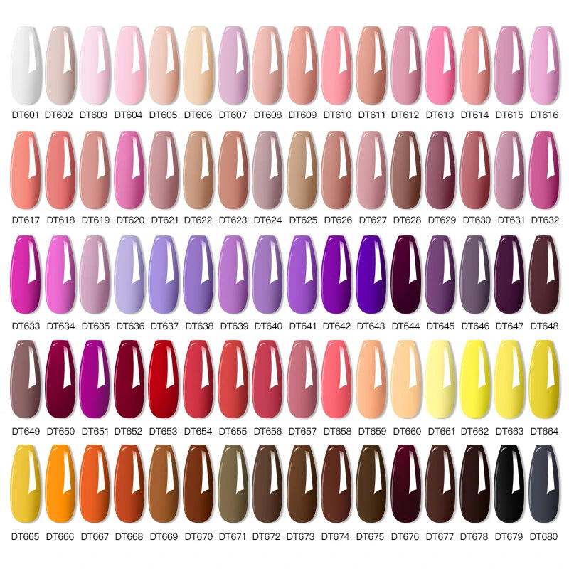 MEET ACROSS 160 Colors 7.3ml Gel Nail Polish Vernis Glitter Sparkly Semi Permanent Soak Off LED UV Gel Varnish Nail Art Manicure