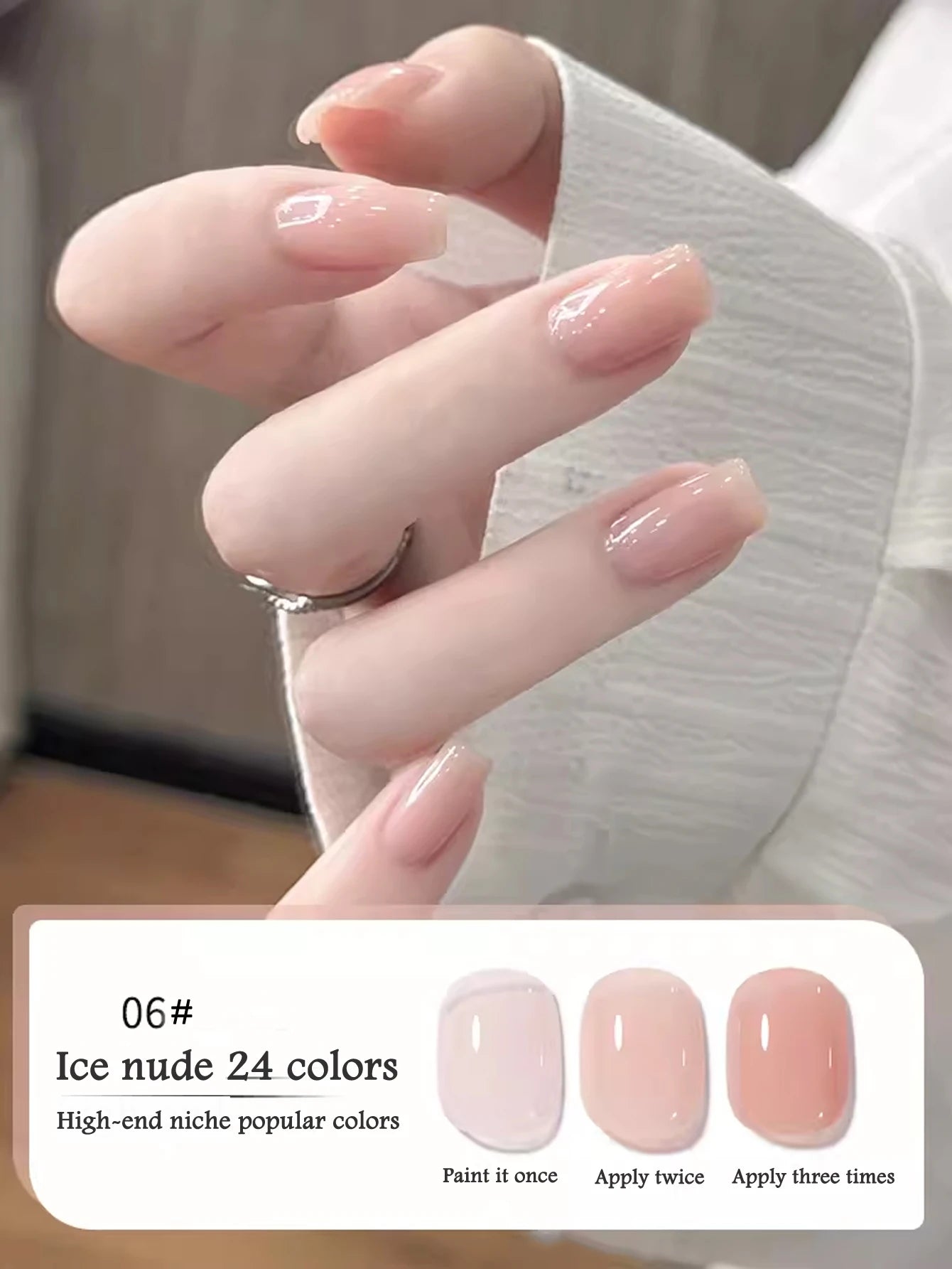 10ML 1-24PCS Milk White Jelly Gel Nail Polish Nail Art 2026 New Popular Nail Supplies UV LED Light Nails Black Red Nails