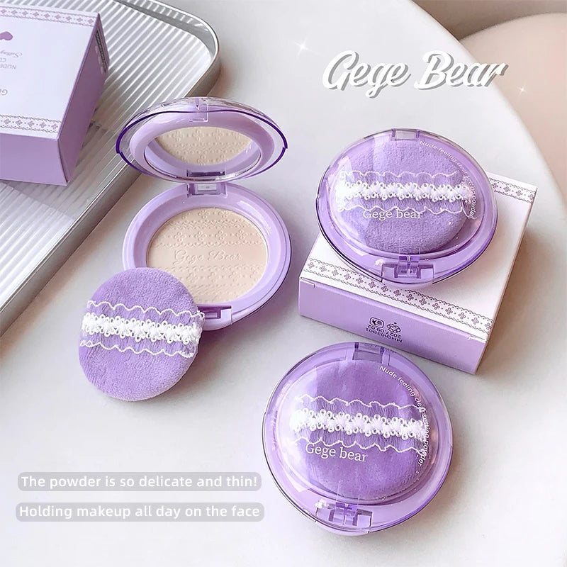 Gege Bear Bare Sensation Translucent Setting Powder — Brightening, Long-Lasting, Concealing, Matte Soft Focus Finish