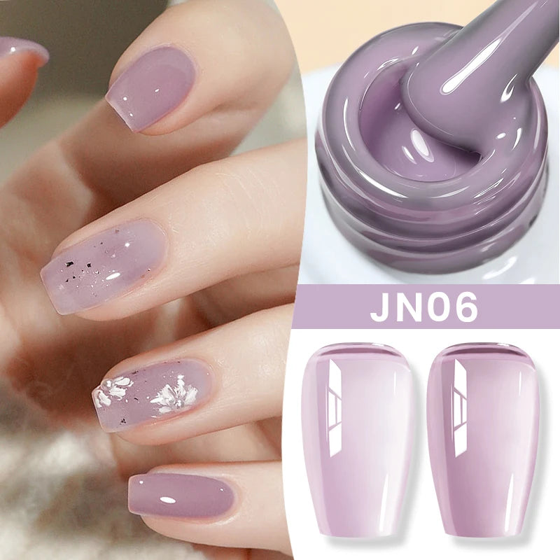 BORN PRETTY Milky White Jelly Nude Gel Nail Polish 10ml White Translucent Soak Off Gel Vernis Semi Permanent Need UV Light Cure