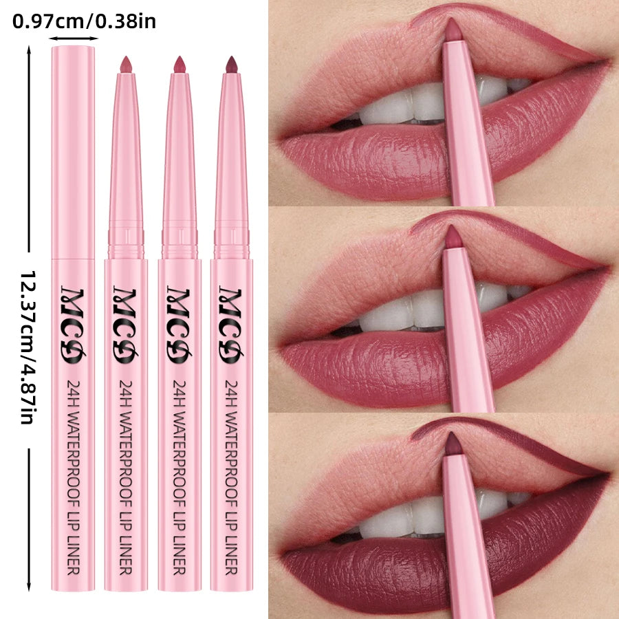 1PC Waterproof Matte Lip Liner Contours Lips in Shades Sexy Red Lipstick Natural Color Lip Makeup Hydrating Lip Cosmetic Gifts