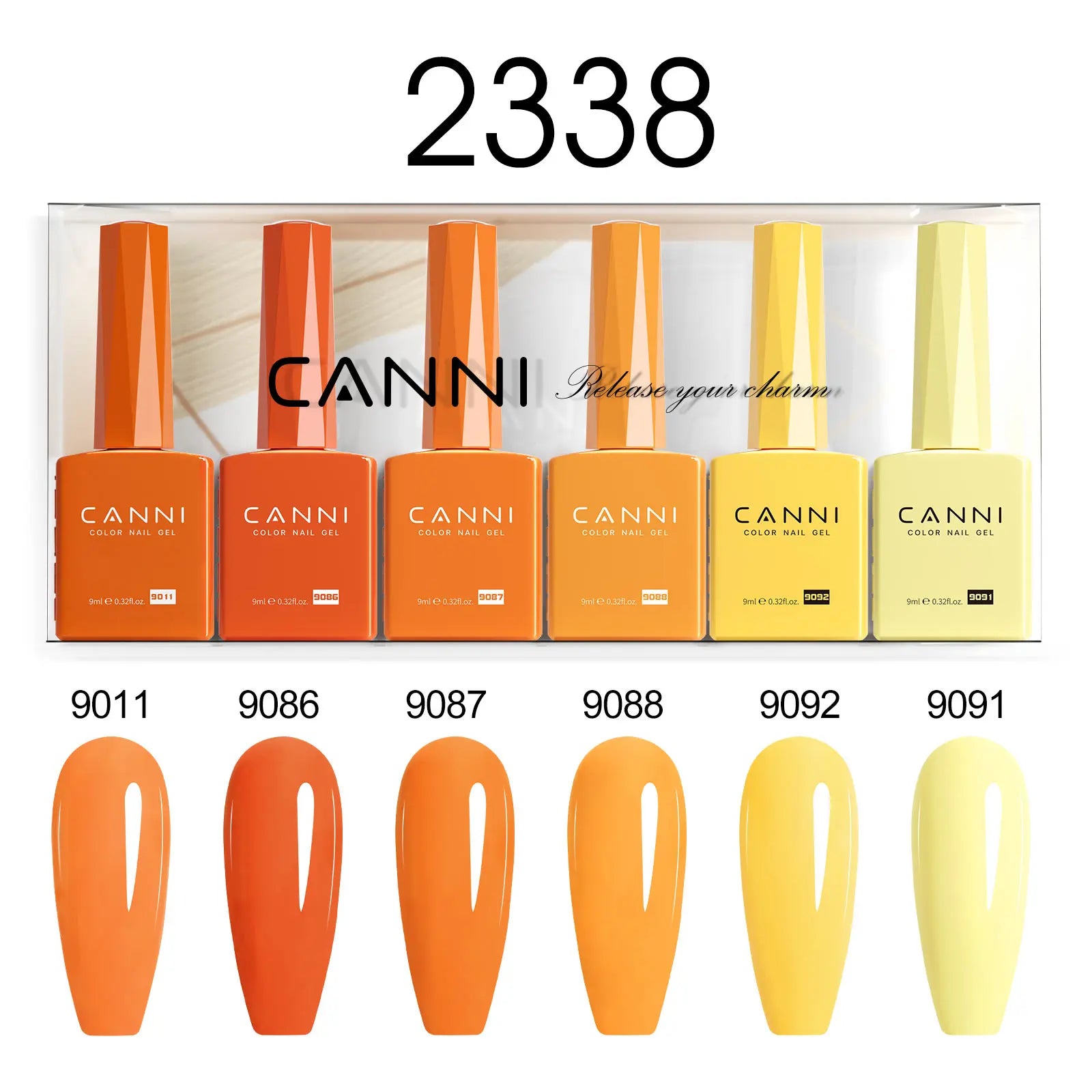 6pcs*9ml CANNI Nail Gel Polish Kit HEMA FREE Jade Jelly Nude Jelly Pink VIP Kit Christmas Gift French Nail Design Natural Color