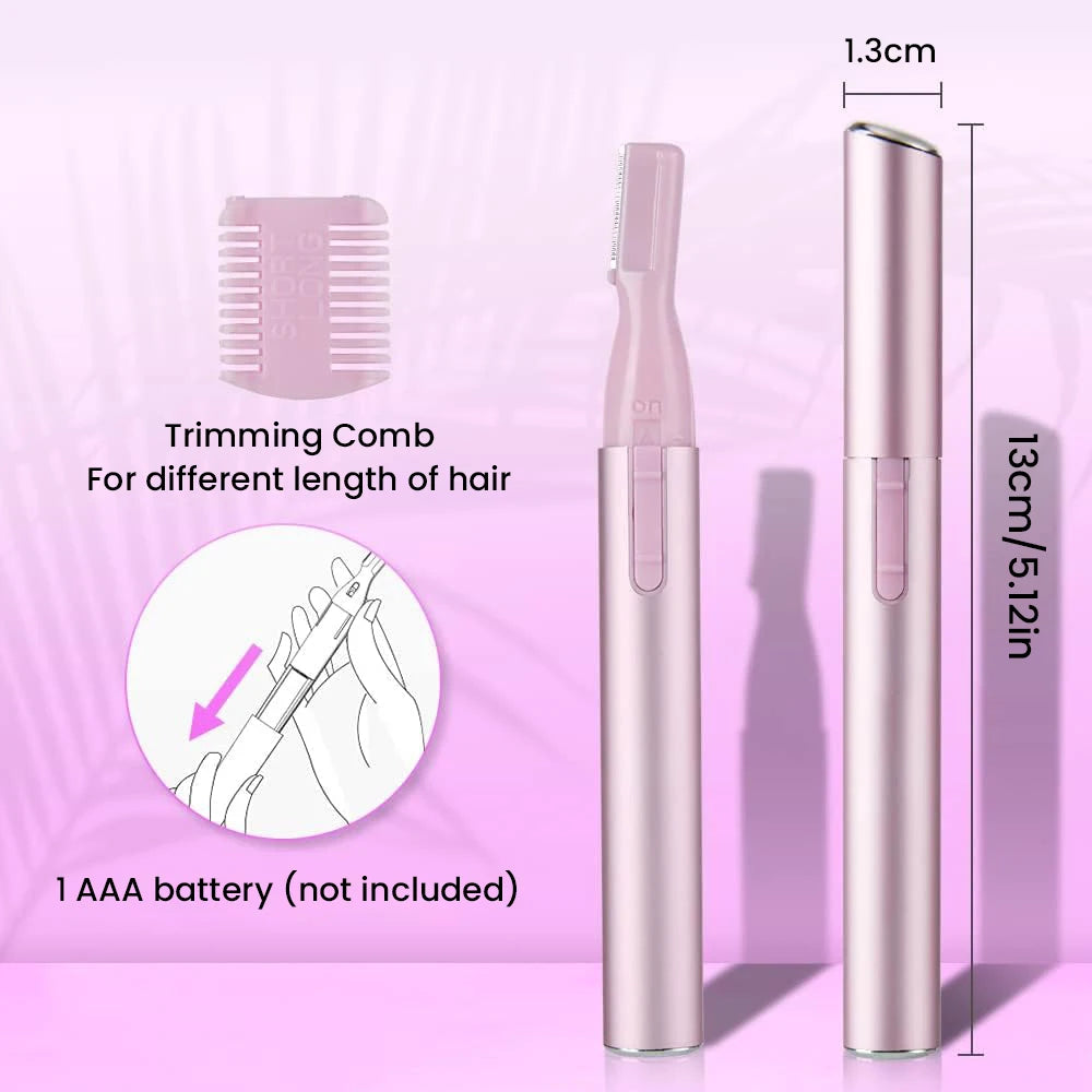 Portable Electric Eyebrow Trimmer Shaver Hair Remover Facial Shaver Pencil Hair Remover for Facial Neck Blur Lips Body Arms Legs