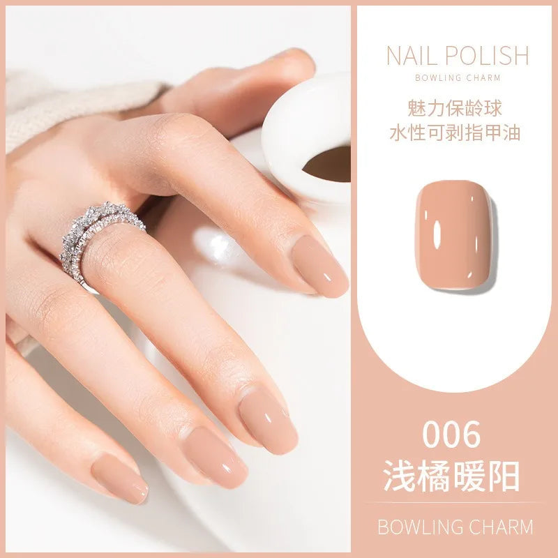 40 Colors New Nail Polish for Summer Water-based Quick Drying Tearable Nail Art Semipermanent Monochrome No Baking Lamp Varnish